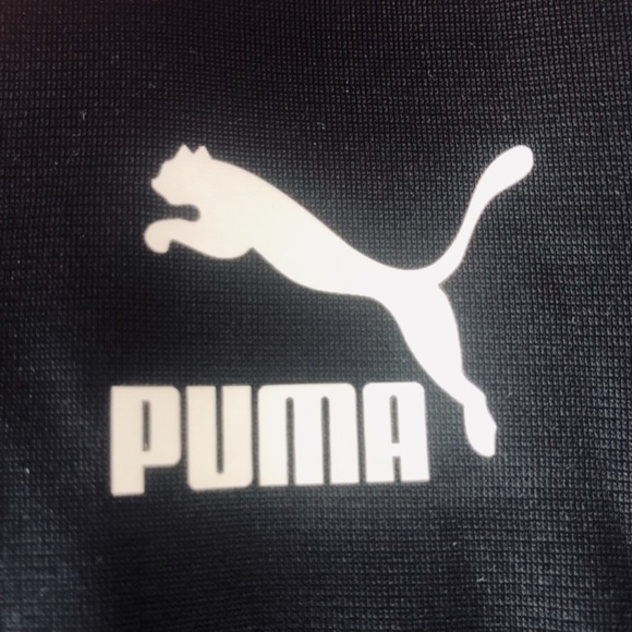 PUMA Track Jacket Black Boys Size 7 Zip Up Sweatshirt - Picture 2 of 4